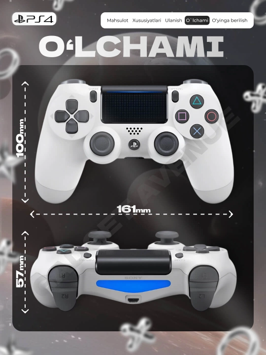 Simsiz geympad Dualshock 4, playstation 4 joystik, ps 4 joystik