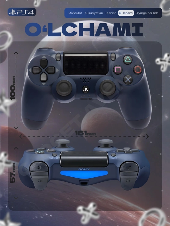 Simsiz geympad Dualshock 4, playstation 4 joystik, ps 4 joystik