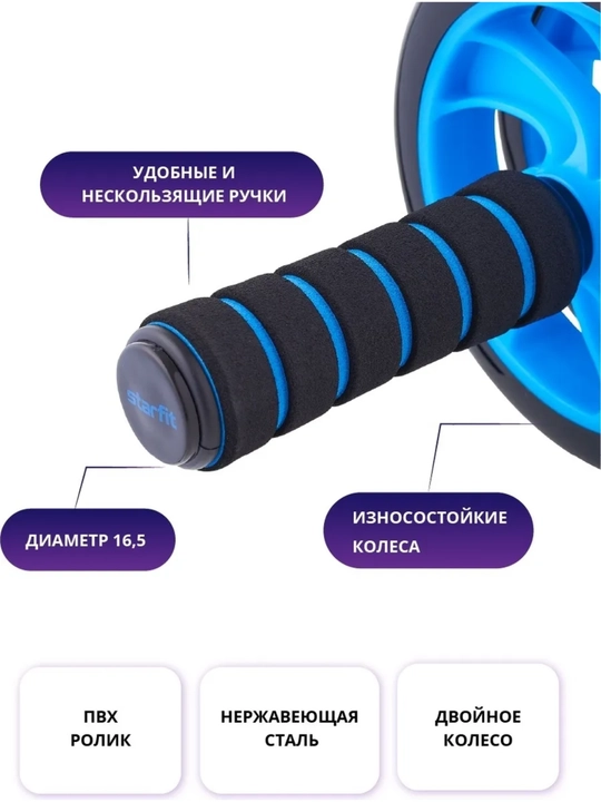 Ролик для пресса, колесо для тренировки пресса, тренажер роликовый 