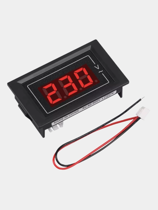 Цифровой вольтметр AC 220V LCD, индикатор напряжения 60-500V, 2 провода