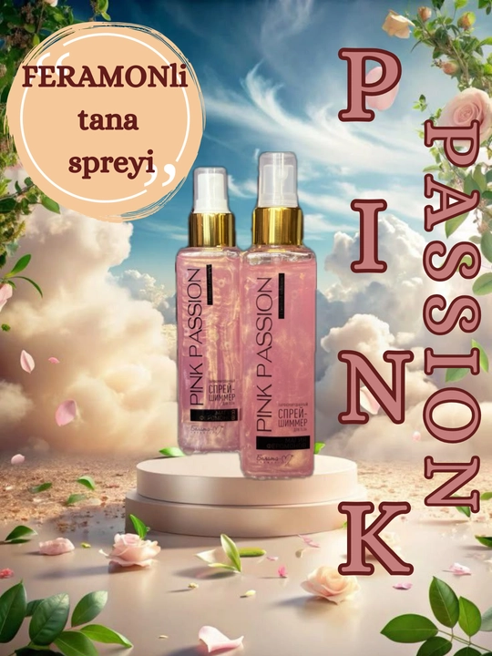 PINK PASSION спрей с блестками и феромонами, гель для душа, скраб, смузи и кремы с маслом - 