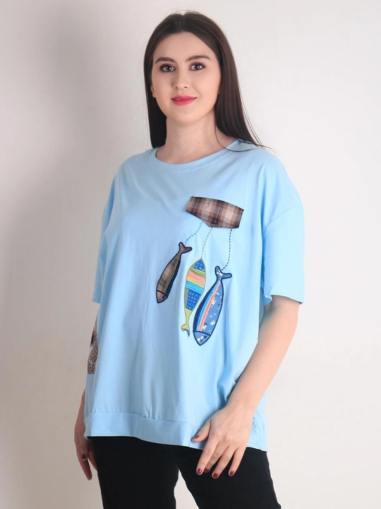 Ayollar uchun paxtali futbolka – XL–XXL uchun qulaylik
