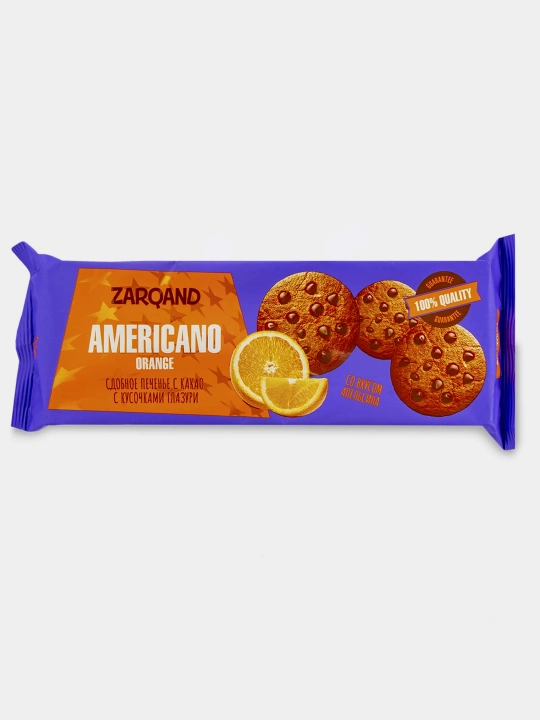 Pechenye, Americano Orange, sirlangan bo'laklari bilan, 165 g - 