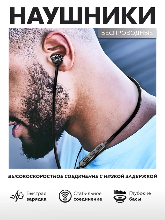 Simsiz quloqchinlar, bo'yin bog'li, sport, Bluetooth V5.1