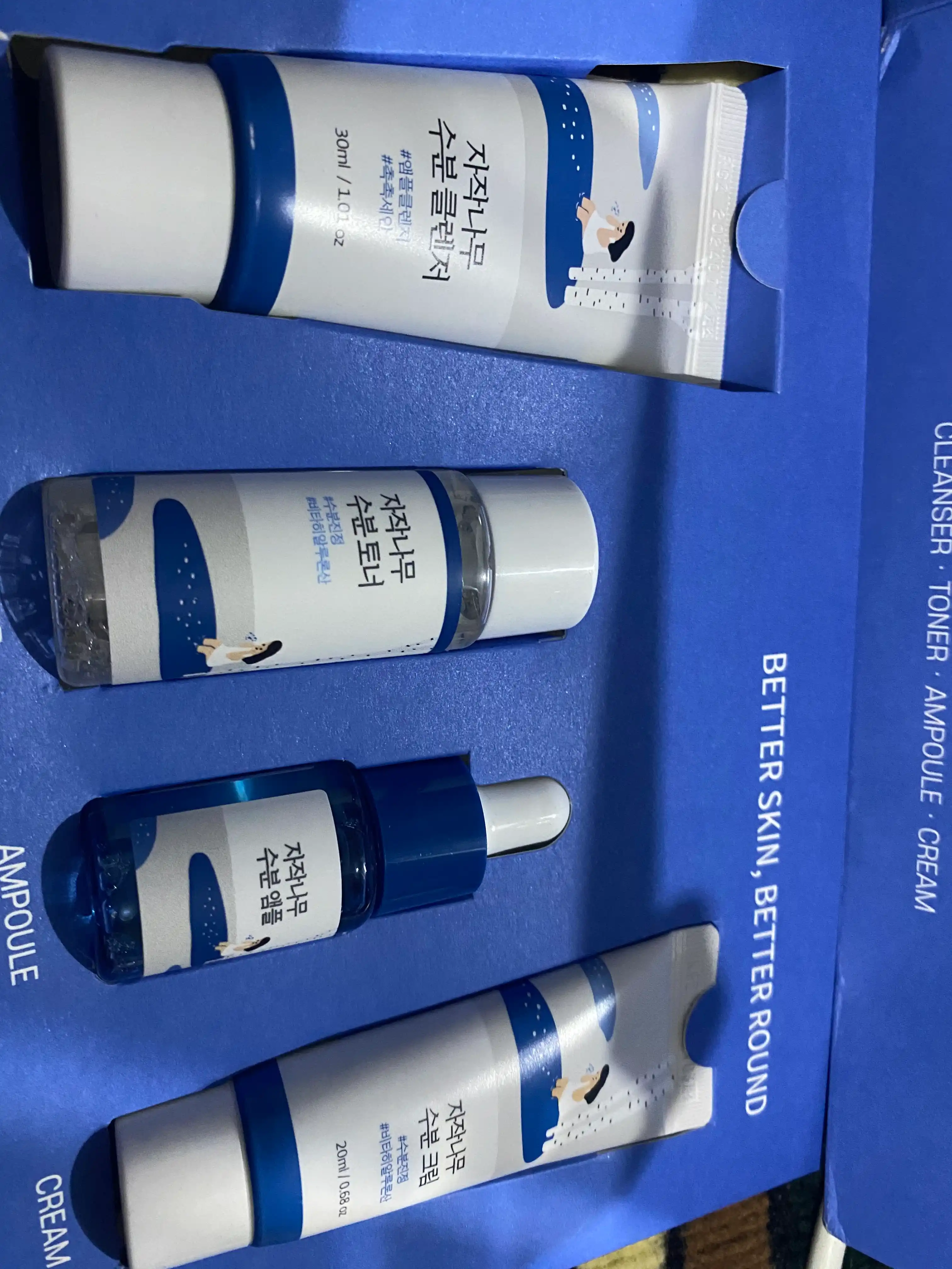 Набор миниатюр средств для лица с берёзовым соком Round Lab Birch Juice Trial Kit