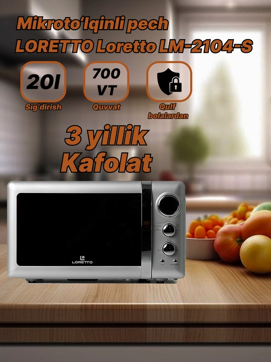 Mikroto'lqinli pech Loretto LM-2101, LM-2102, LM-2103, LM-2104, LM-2105, LM-2302, LM-2306