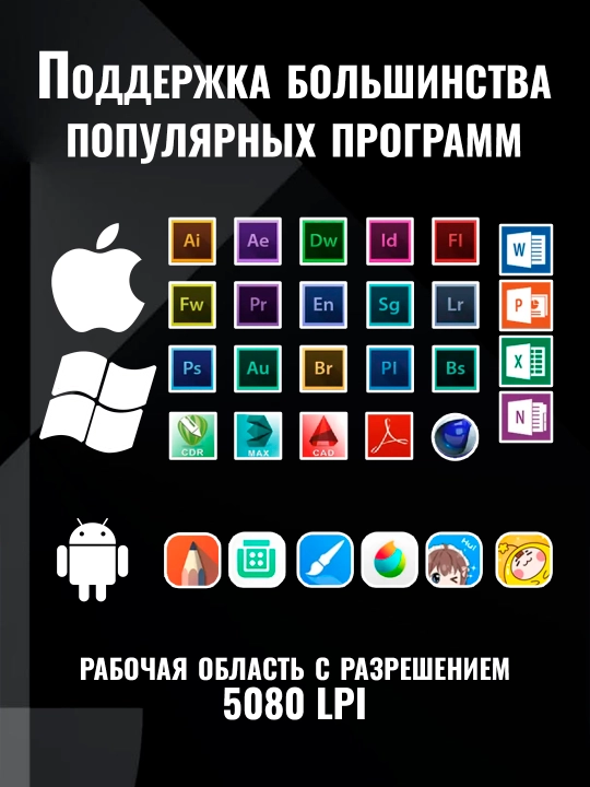 Grafik planshet Vinsa T605 chizish va animatsiya uchun