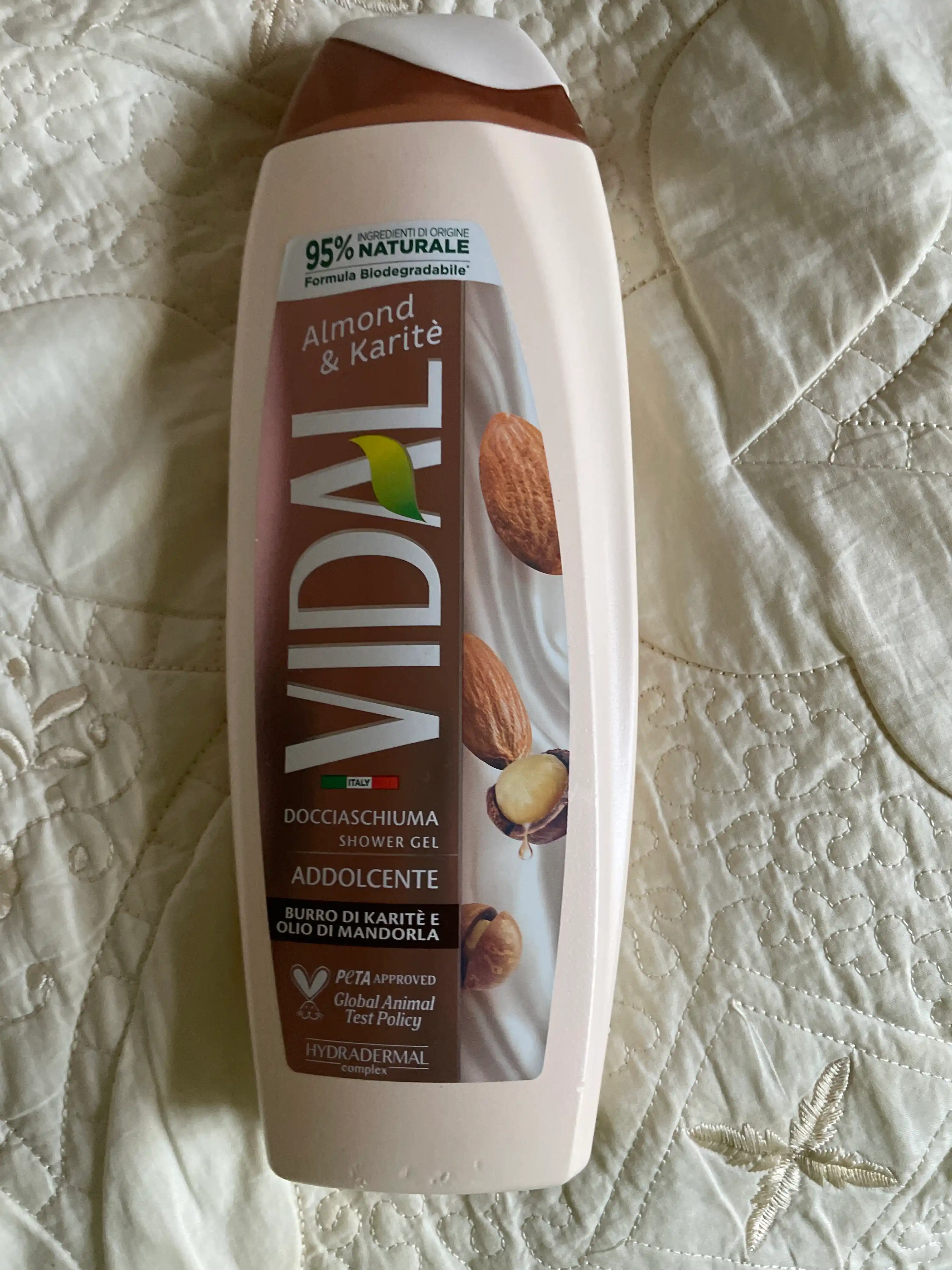 Dush geli VIDAL ALMOND & KARITE, bodom va Shea, 250 ml