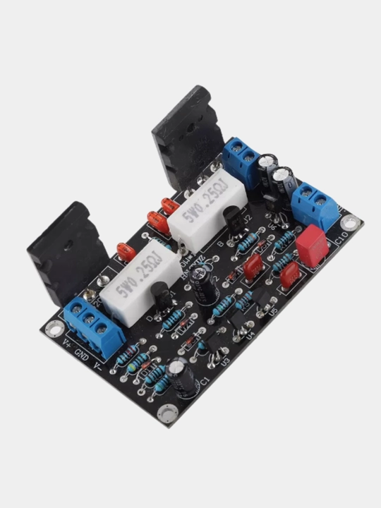 100W kuchaytirgich platasi 2SC5200 2SA1943, audio kuchaytirgich 10-45V - 