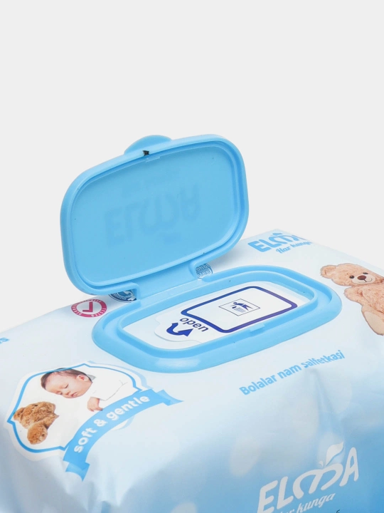 Nam salfetkalar tetiklantiruvchi Elma Baby Lux, 120 dona