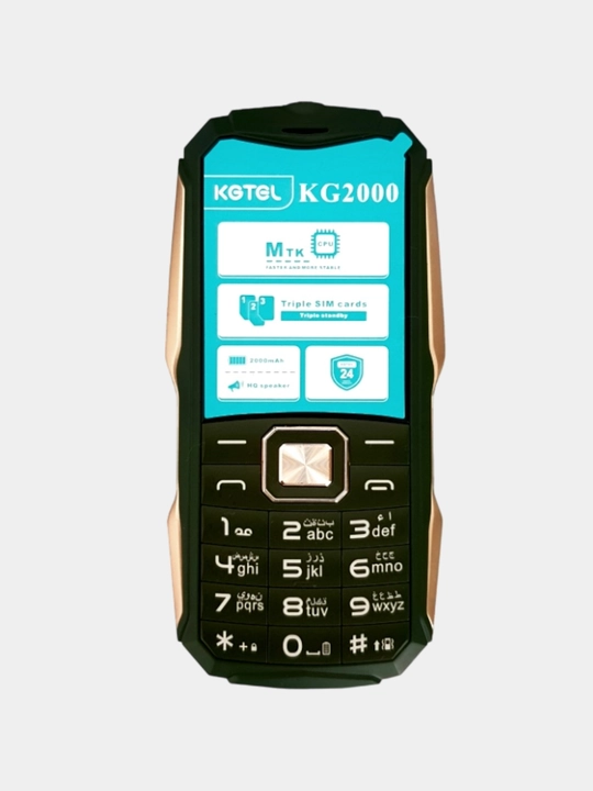 KGTEL KG2000 tugmali telefoni, SIM-3, 2000 mAh, kamera yo‘q