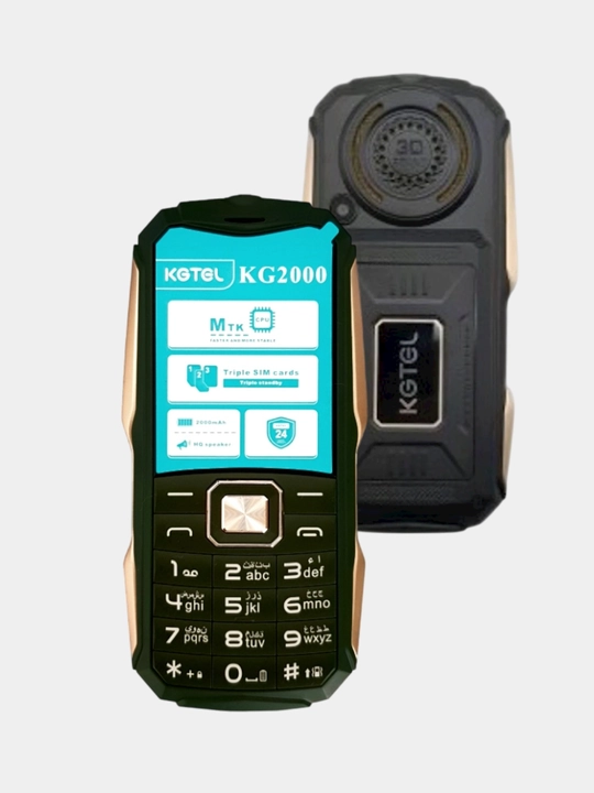 KGTEL KG2000 tugmali telefoni, SIM-3, 2000 mAh, kamera yo‘q - 