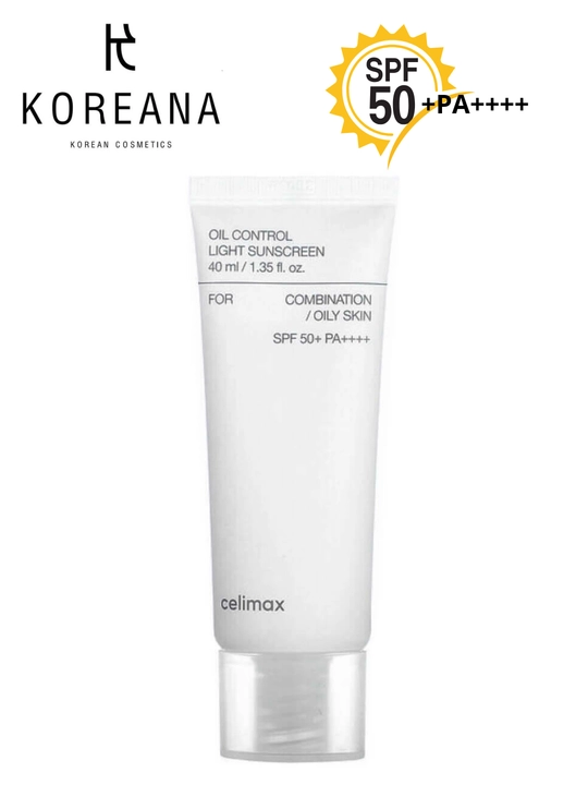 Себорегулирующий лёгкий солнцезащитный крем Celimax Oil Control Light Sunscreen SPF50 - 