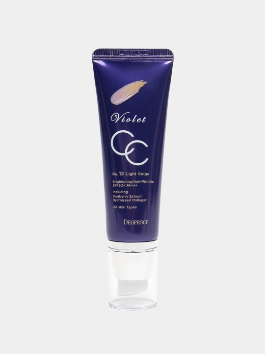 Крем для лица Deoprocе Violet CC Cream, SPF 50+Pa+++, тон 13, 21, 50 мл