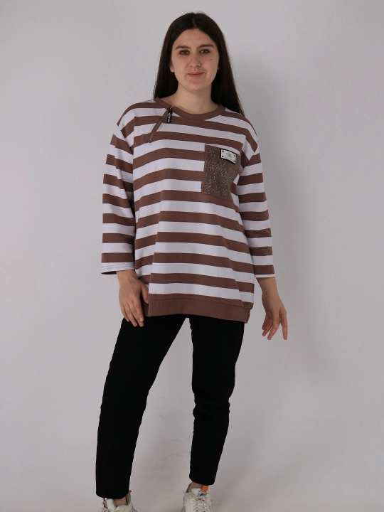 Ayollar oversize svitshoti, keng kofta