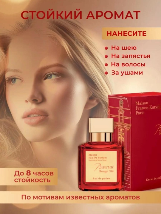 Парфюмерная вода унисекс Baccarat Rouge 540, 50 мл, на 8 марта