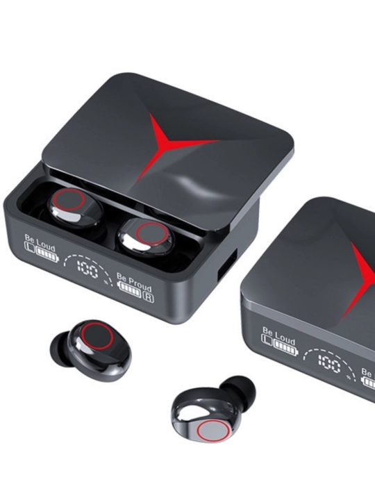 Quloqchinlar simsiz Bluetooth M90 Pro, displey va power bank 3500 mA/soat