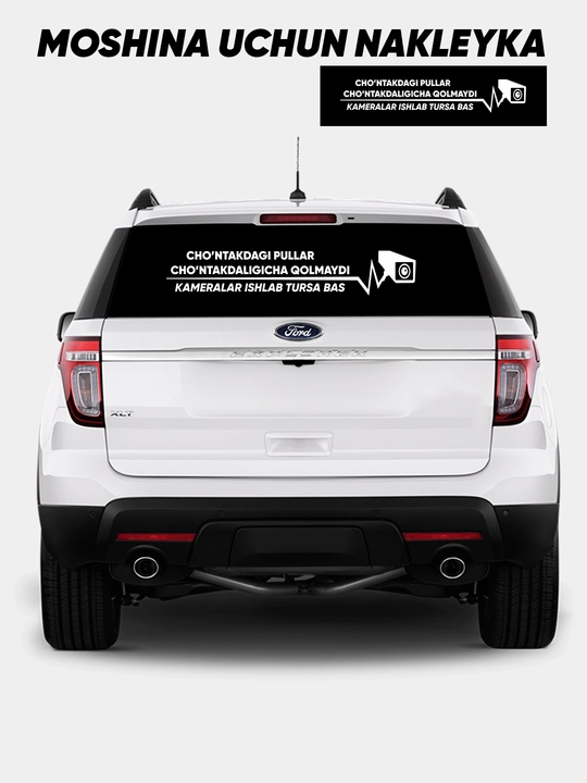 Avtomobil uchun stiker — yozuvlar, belgilar, logotiplar, dekor dizaynlar, suvga chidamli - 