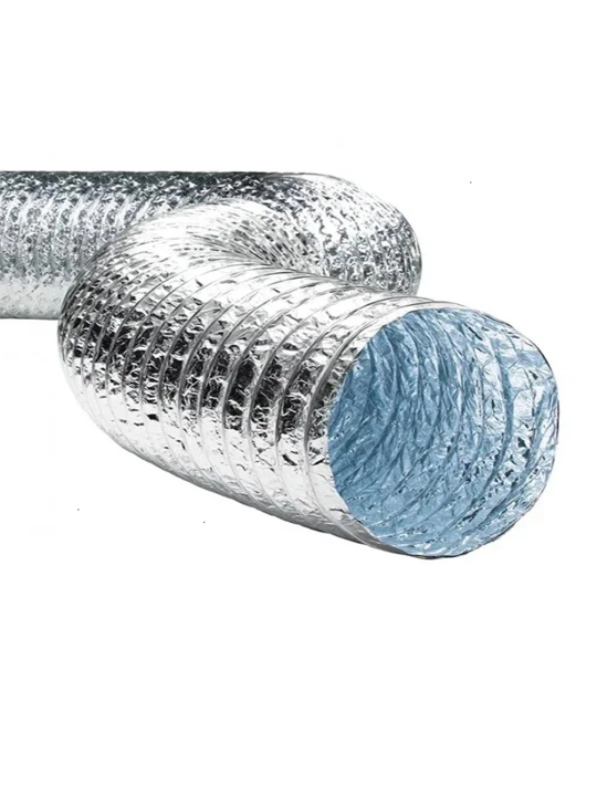 Alyuminiy gofrirovka qilingan havo o'tqazgich, 2 m, diametri 150 mm