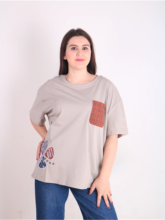 Женская футболка Oversize, хлопок, современный принт, свободная модель