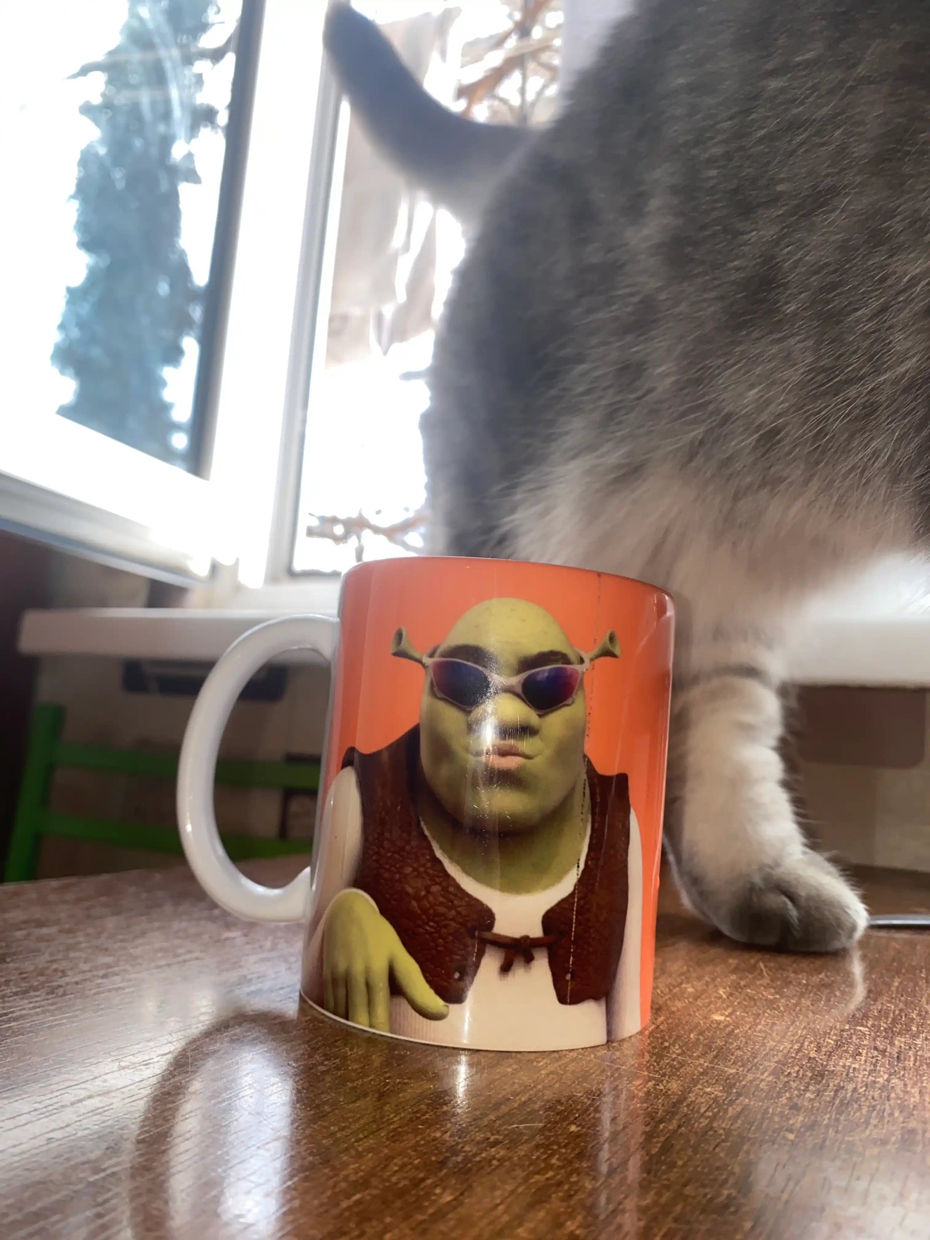 Sovg'a krujkasi, bosmali, keramika, shrek