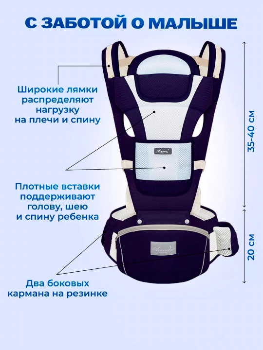 Детский эргорюкзак, сумка-кенгуру