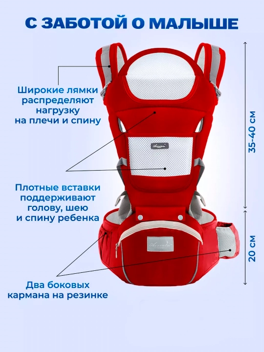Детский эргорюкзак, сумка-кенгуру
