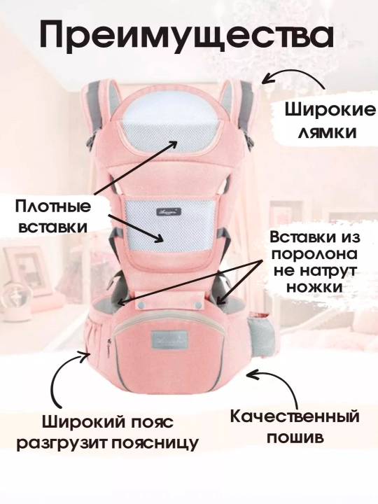 Детский эргорюкзак, сумка-кенгуру