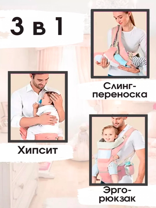 Детский эргорюкзак, сумка-кенгуру