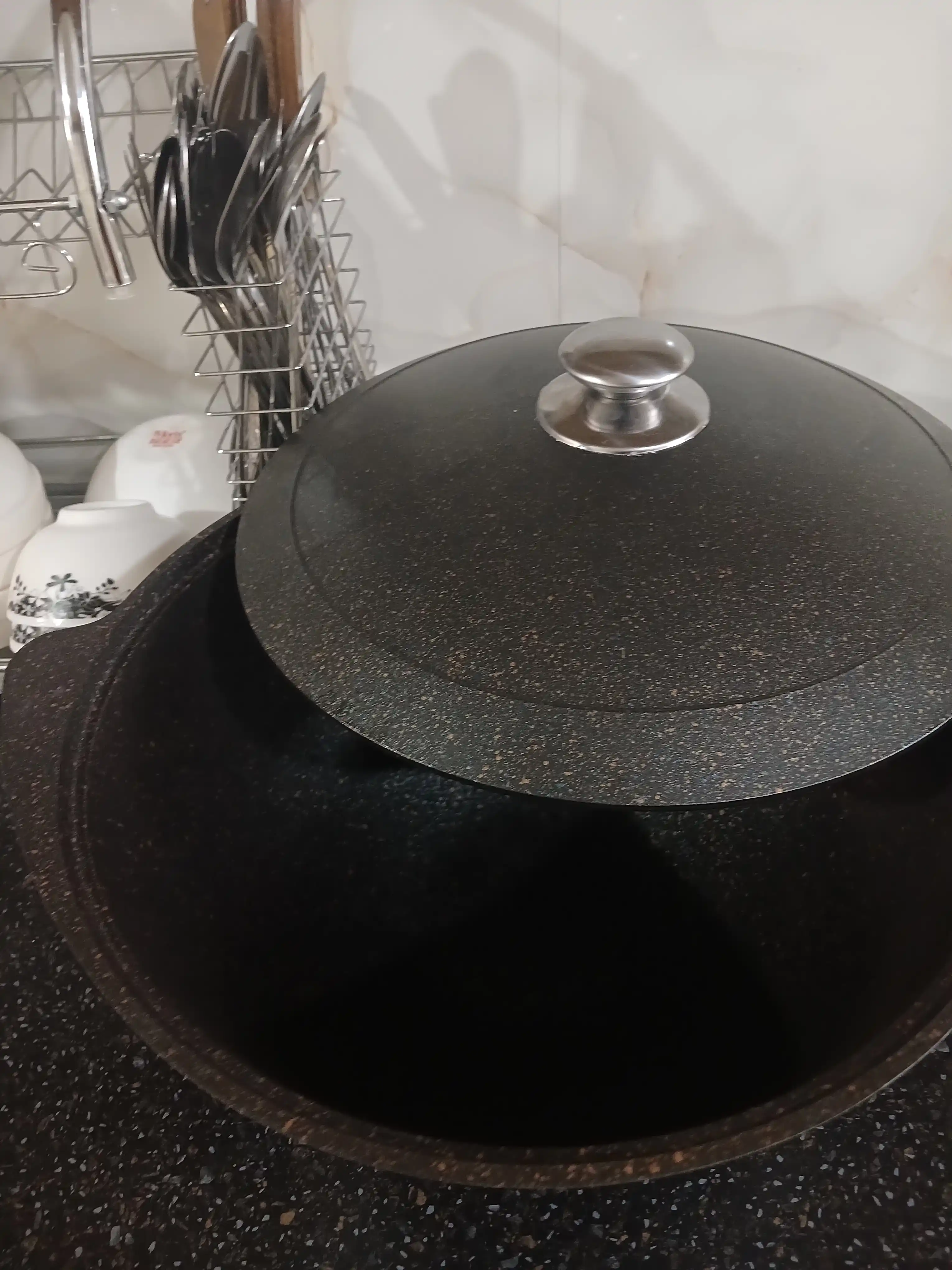 Казан для плова Kukmara Granit Ultra, со стеклянной и не стеклянной крышкой 