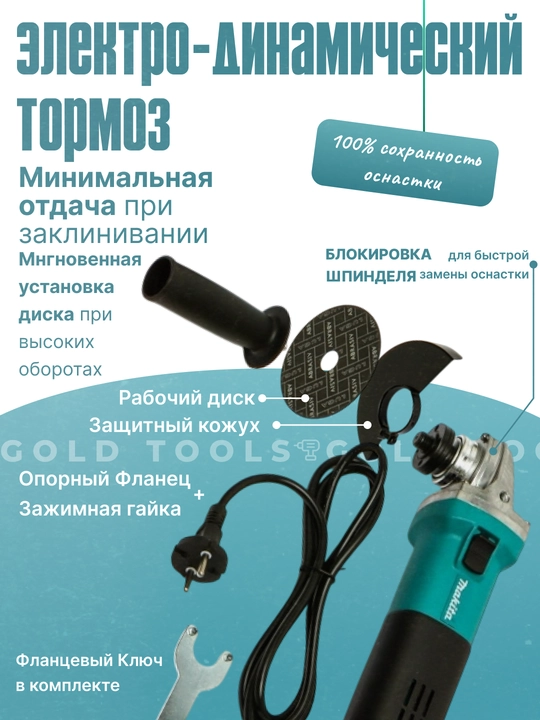 Болгарка с регулировкой, 125 мм