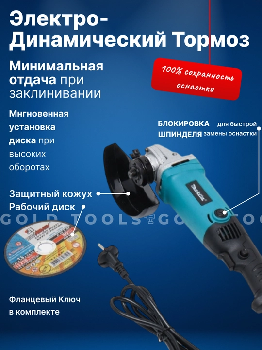 Болгарка с регулировкой, 125 мм