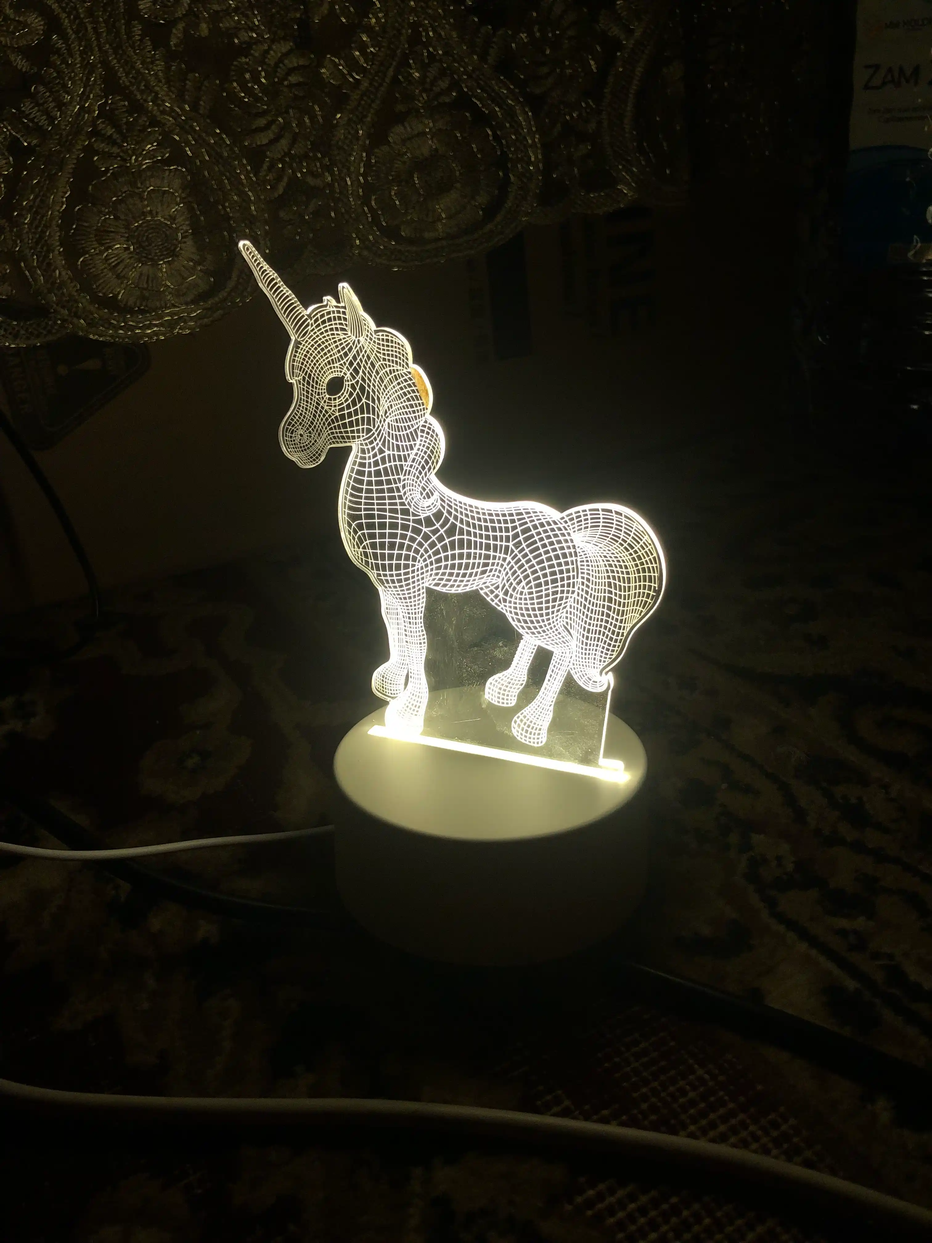 Svitilnik, 3D chiroq, tungi chiroq, sovg alar qizlar uchun