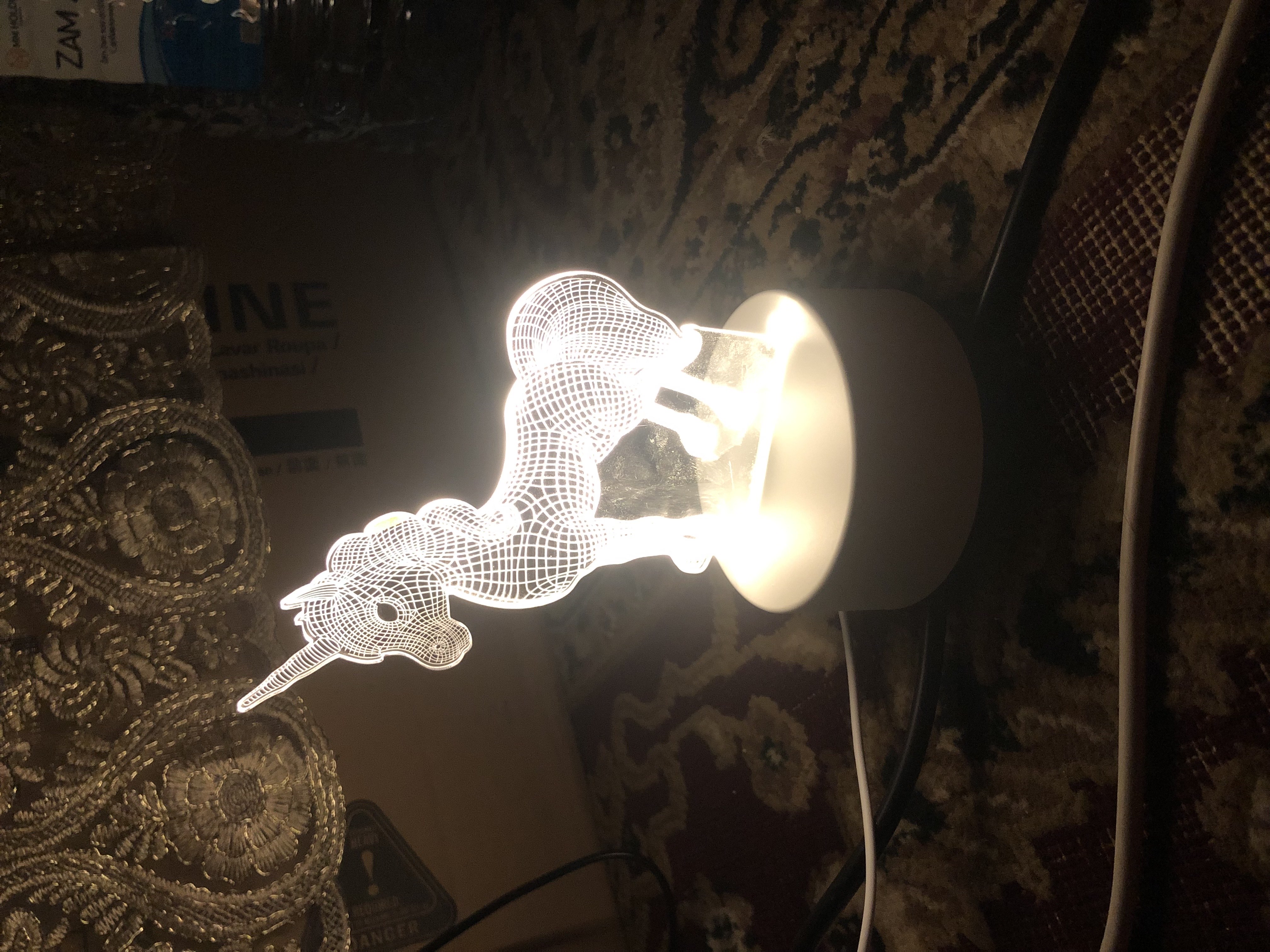 Svitilnik, 3D chiroq, tungi chiroq, sovg alar qizlar uchun