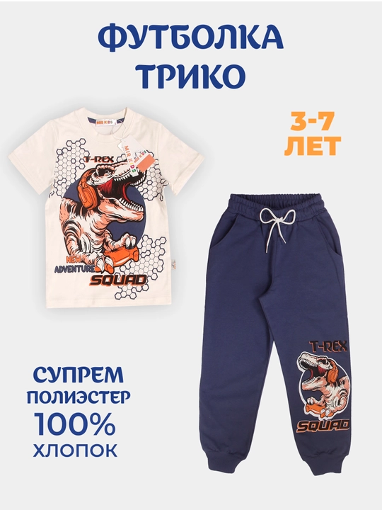 Летний комплект для мальчиков: футболка и трико - 
