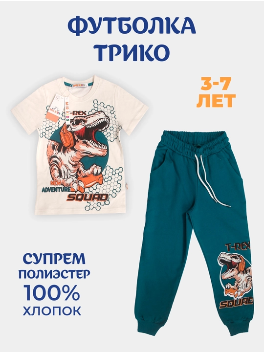 Летний комплект для мальчиков: футболка и трико - 