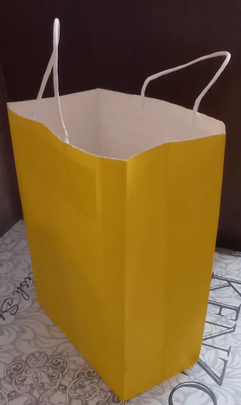 Kraft paket, qog'oz, sovg'a uchun, ushlaydiganlari bilan
