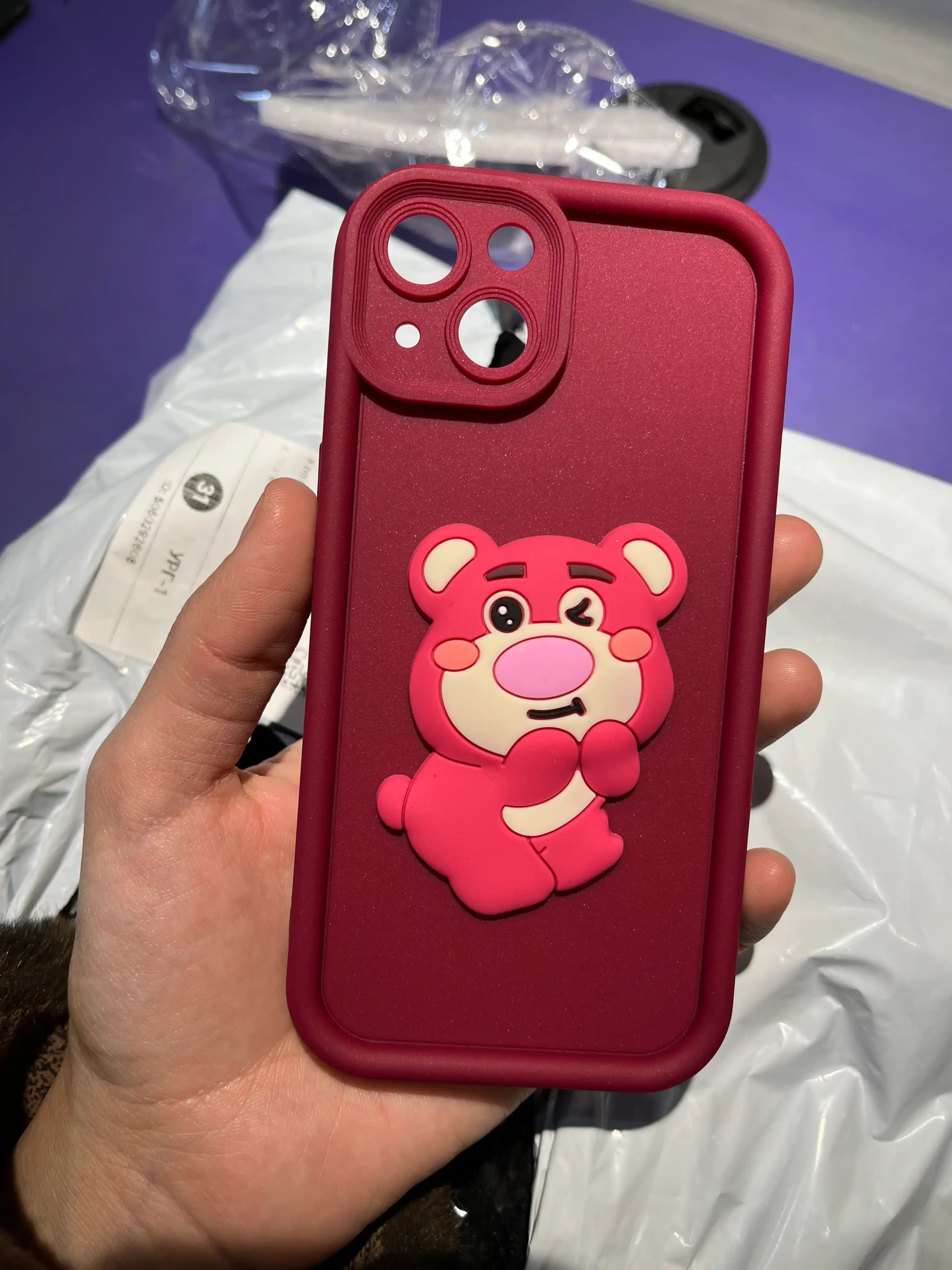 Chexol iPhone taddy oyinchoqli 7, 8, 11, 12, 13, 14, 15, se, xs, xr, pro, max, plus, mini