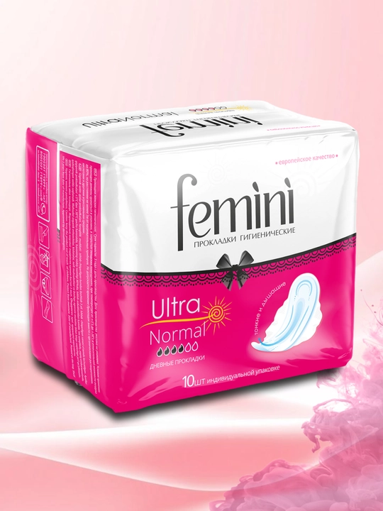 Gigiyenik prokladkalar Femini Ultra Night va Ultra Normal, 7–10 dona, kunduzgi va tungi