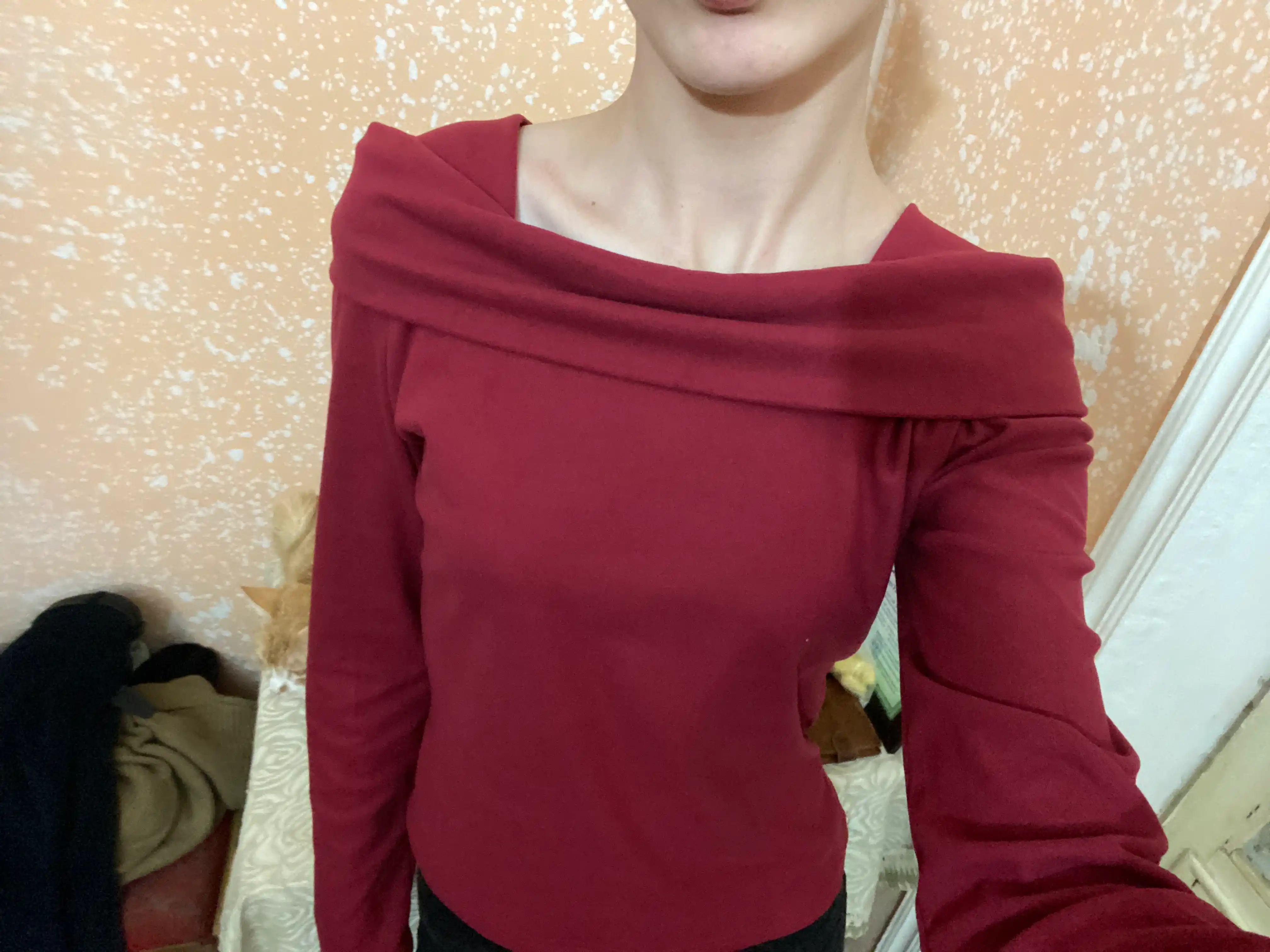Ayollar longslivi kapyushonli, uzun yengli, top, laykrali