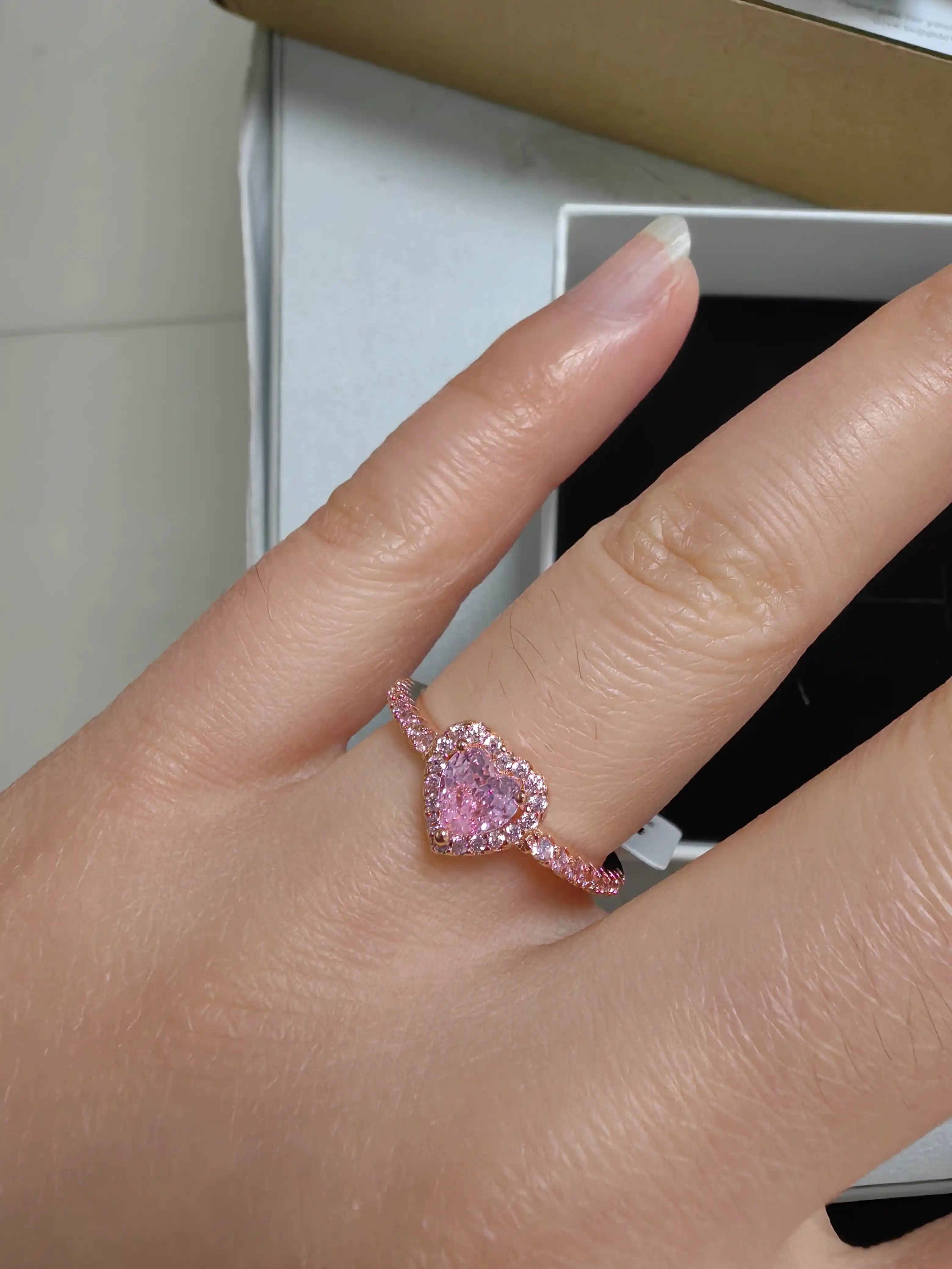 Кольцо Pandora «Сердце» женское, бижутерия из нержавеющей стали, классическое