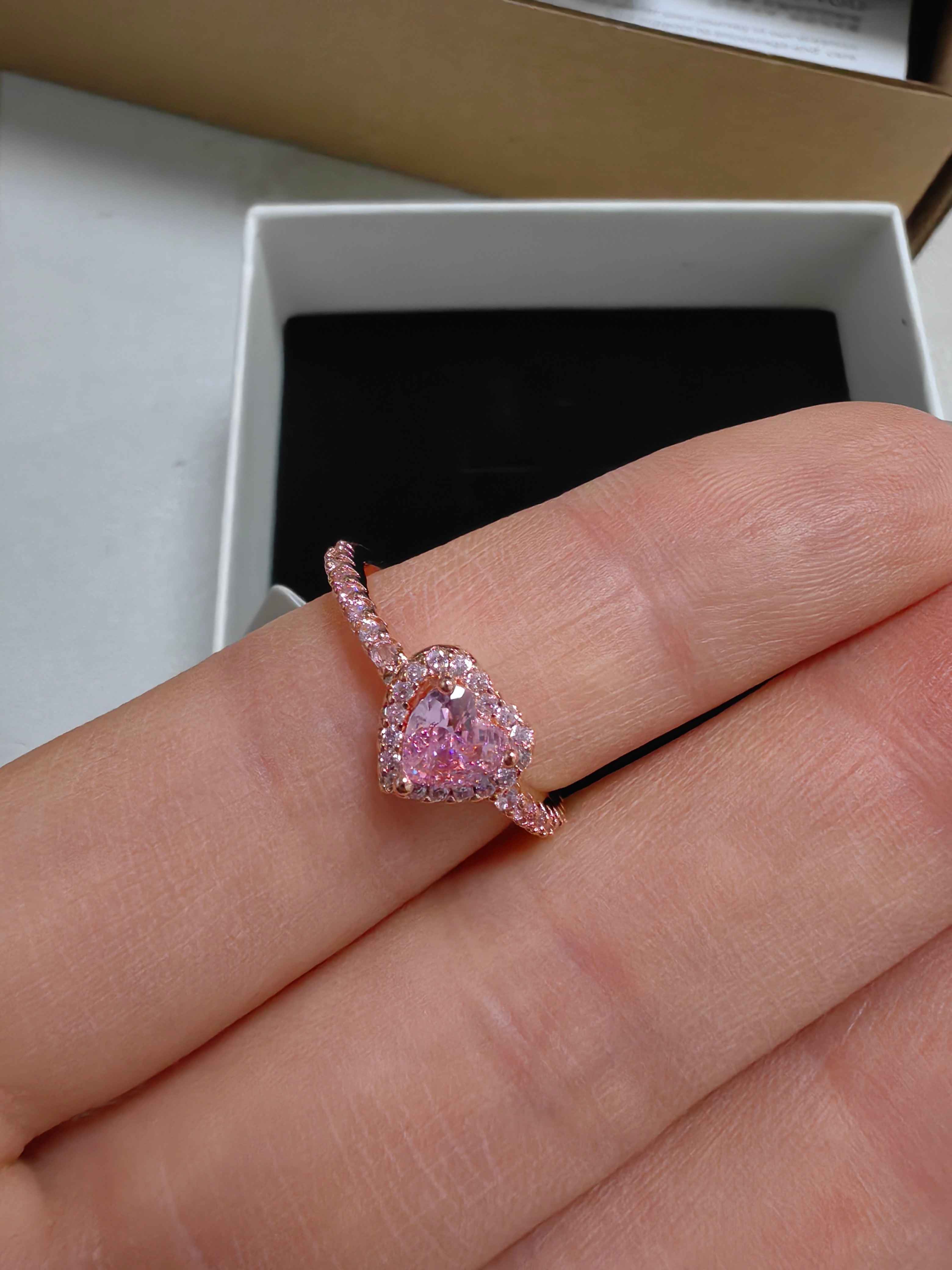 Кольцо Pandora «Сердце» женское, бижутерия из нержавеющей стали, классическое