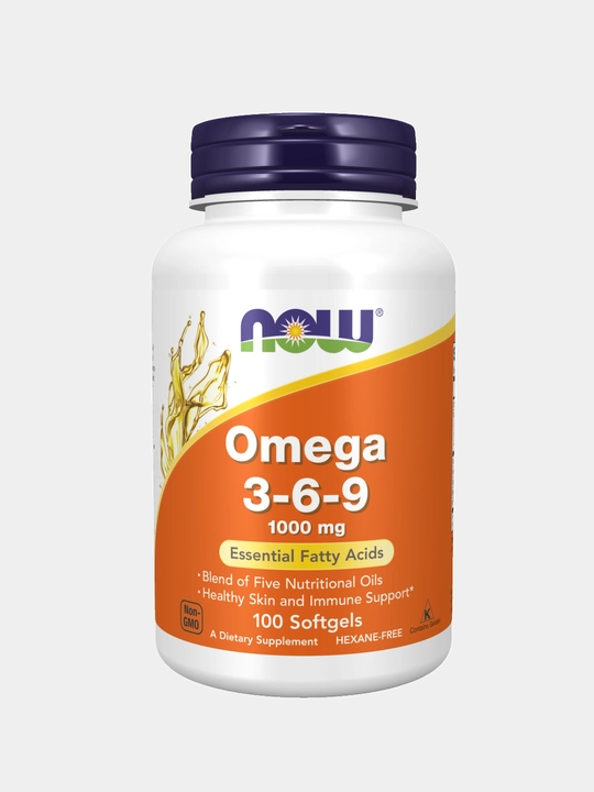 Now Foods, Омега 3-6-9, 100 капсул