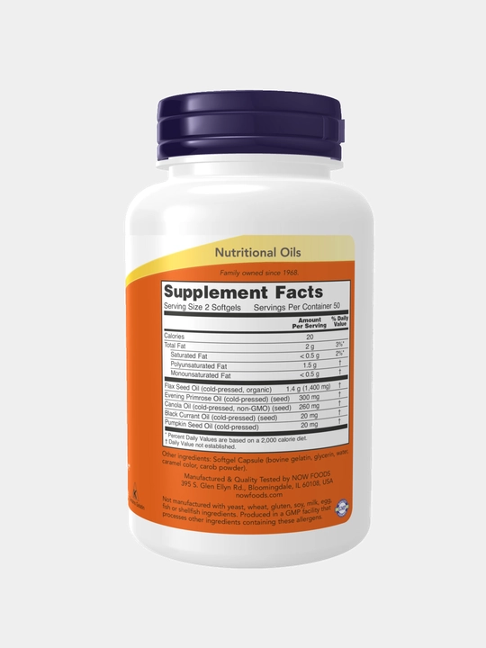 Now Foods, Омега 3-6-9, 100 капсул