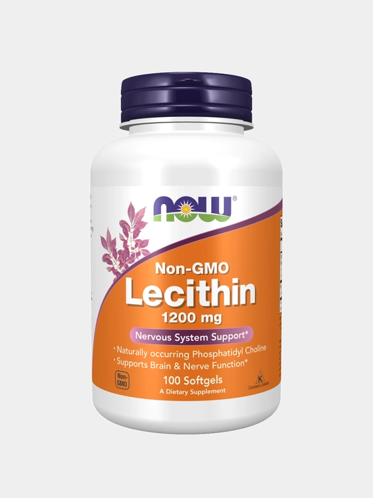 Now Foods, Lesitin (Lecithin) 1200 mg, 100 ta kapsula, Halol