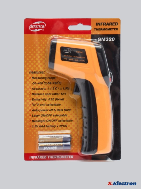 Термометр, пирометр инфракрасный BENETECH GM320