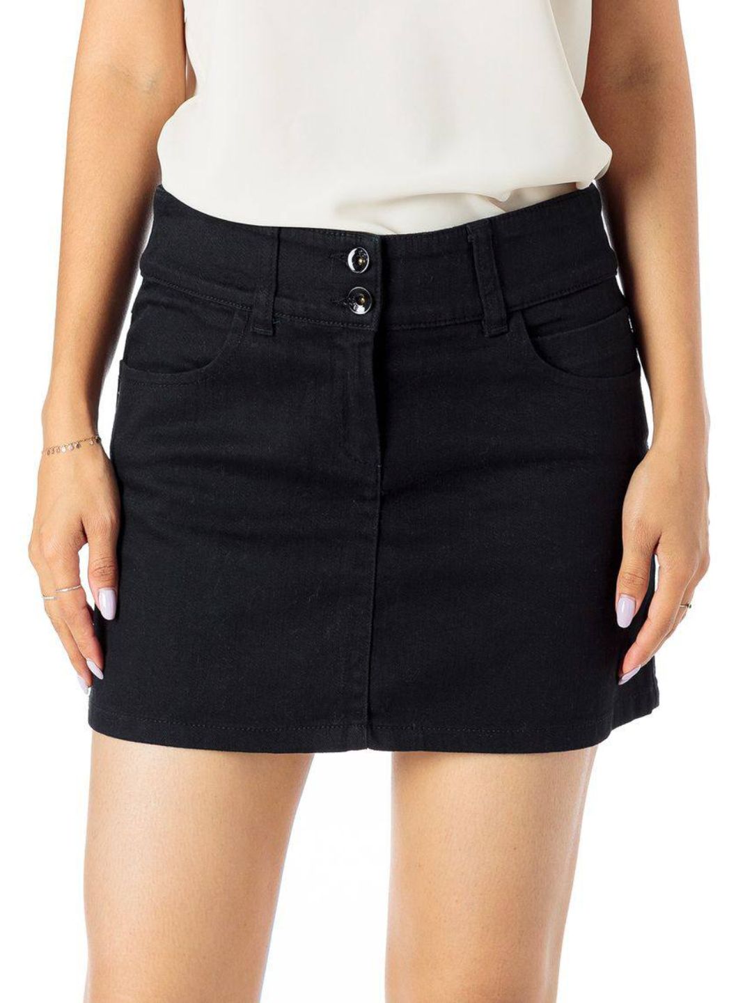 Qora jinsi mini-yubka AdL (Turkiya) razmer S - 