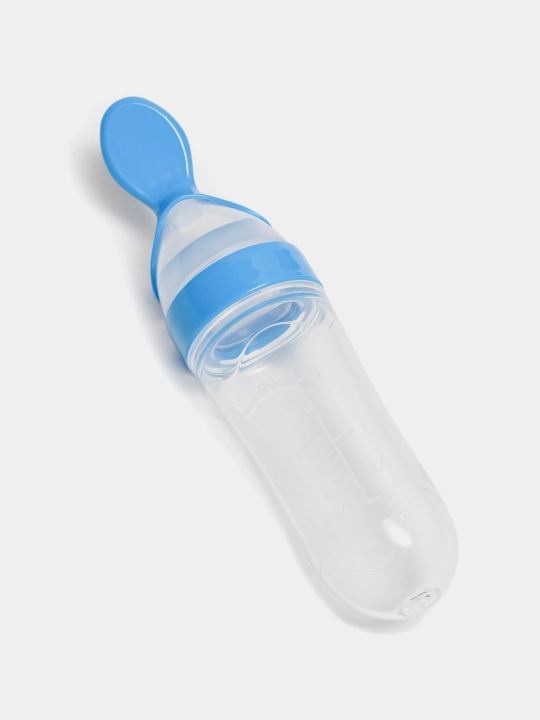 Chaqaloqlarni qulay, oson ovqatirish uchun qoshiqchalik , xavfsiz, silikon 90 ml