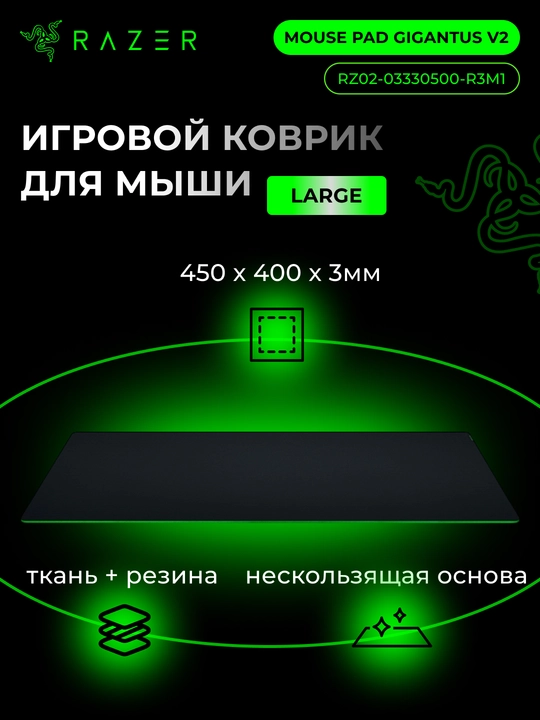 Игровой коврик для мыши Razer Mouse Pad Gigantus V2, L,XXL,3XL RZ02-03330300-R3M1