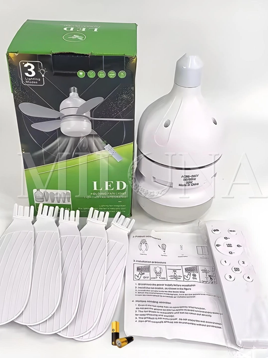 Люстра с вентилятором LED, с пультом, 3 режима освещения, 4 режима вращения, для всех комнат